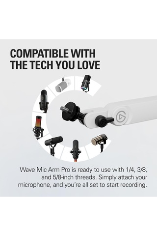 Elgato 10aat9911 Wave Mic Arm Pro Beyaz