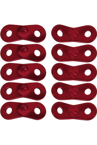 Homyl 10 Adet 5mm Alaşım Kilit Halat Gerdiriciler Kırmızı Kırmızı