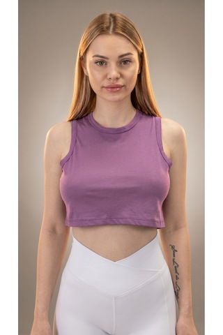 Heyy's Sırt Pencere Detaylı Mor Crop Atlet Mor