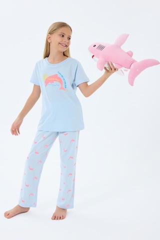 Rolypoly Kız Çocuk Mavi Pijama Takım Mavi