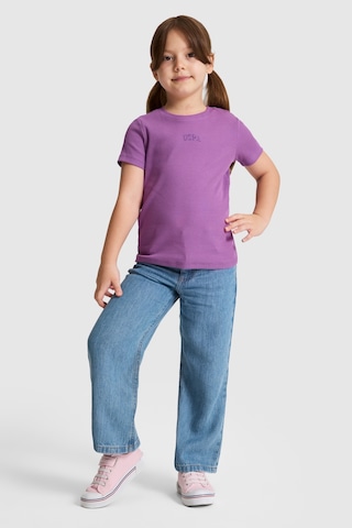 U.S. Polo Assn. Kız Çocuk Menekşe Tişört Basic 50325626-vr037 Menekse