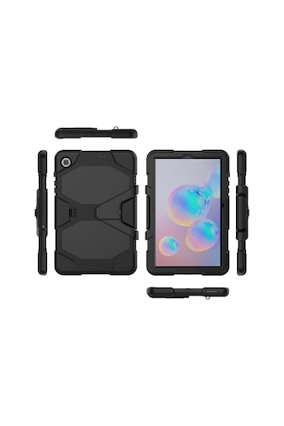 Samsung Galaxy Uyumlu T500 Tab A7 10.4 Inctablet Kılıfı Kalemlikli Defender Tank Zırh Silikon Yüksek Koruma Kılıf
