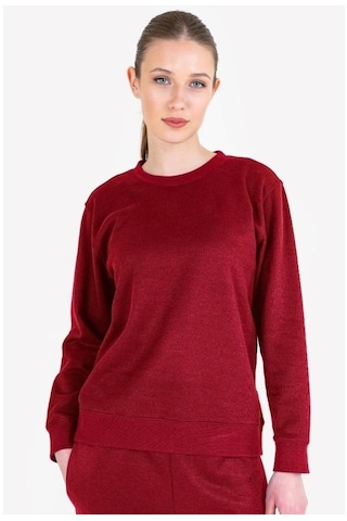 Lescon Kırmızı Kadın Sweatshirt 23n-2217 23n-2102-kırmızı Kırmızı