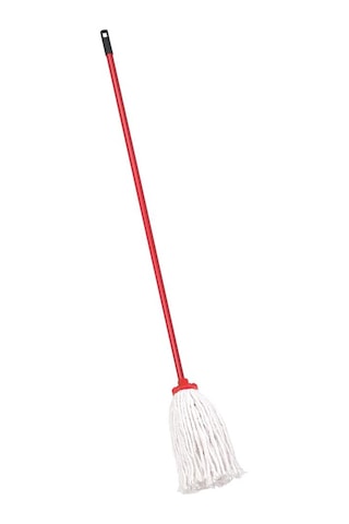 Standart Mop Temizlik Kovalarıyla Uyumlu Sap Ve Paspas Seti, 120cm Vidalı Metal Sap + Papatya İp Mop