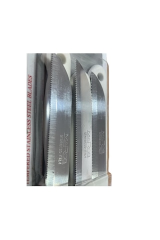 Marob 6'Lı Tırtıklı Meyve Bıçağı Beyaz 20Tf06