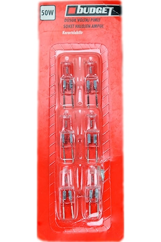 Budget 50w 12v G6,35 6'lı Paket Halojen Kapsül Ampul