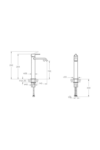 VitrA Suit A42814 Çanak Lavabo Bataryası, Üstten Kumandalı Krom