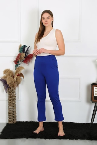 Akbeniz Kadın Pamuklu Sax Tek Alt Pijama 27523-saks Saks