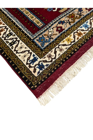 El Dokuma Sıfır Yahyalı Namazlık 80x130 Kök Boya Yün Seccade