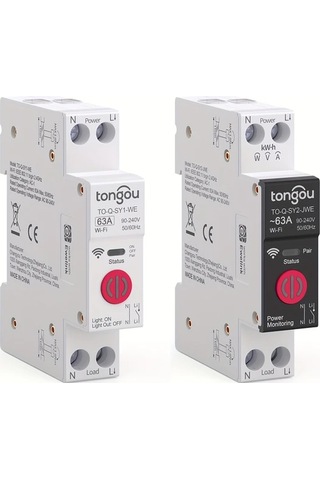 Xuweiwei 1 Adet Ewelink Wıfı Akilli Anahtar Kwh Gostergeli 63a Sy2 Jwe 110v 220v Mobil Kontrollu Zamanlayici Role Akilli Ev Koruma Devre Kesici