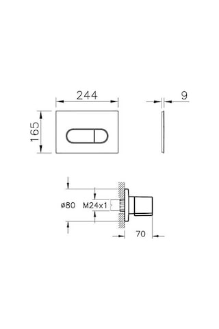 VitrA Root Round Kumanda Paneli Ve Stop Valf Seti Mat Siyah 800-2036 Diğer