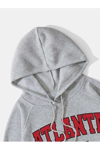 Altamira Unisex Atalanta Baskılı Oversize Kapşonlu Sweatshirt 001