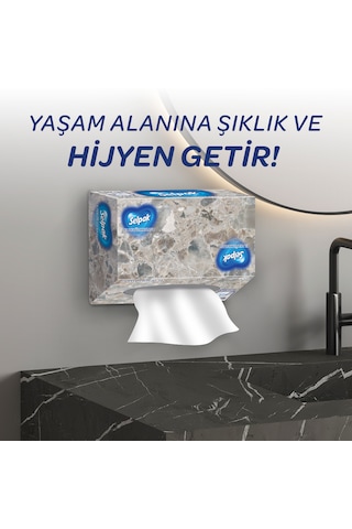 Selpak El ve Yüz Havlusu Kutulu Mermer Desen 10 x 80'li