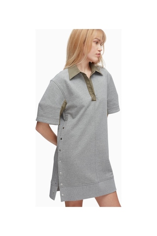 3.1 Phillip Lim Terry Polo Kadın Elbise, Fransız Havlu Kumaş Gri
