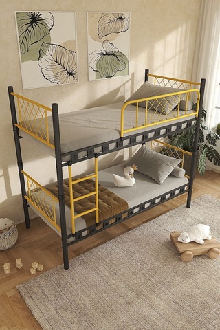 Argimo Metis Sarı Metal Ranza Ve Karyola 90 x 200 CM