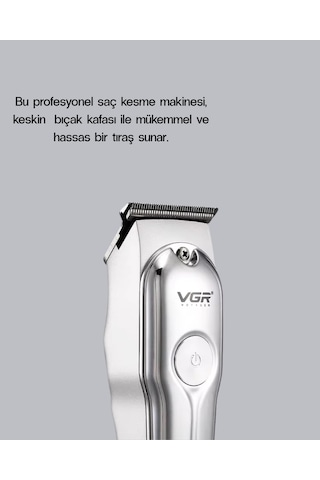 Profesyonel - 539 - Gümüş Şarjlı Tıraş Makinesi 3 Başlık, 120 Dakika Kullanım Süresi, Kompakt Ve - Glblseme - Hafif Tas
