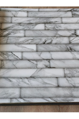 3 Boyutlu Mermer Görünümlü Taş Desenli Silinebilir Duvar Kağıdı 5 M² Diğer