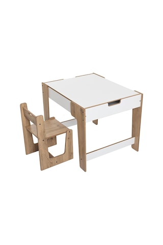 Minera Mnr-0677 Anka Montessori Oyun Masası 1 Masa + 1 Sandalye Beyaz