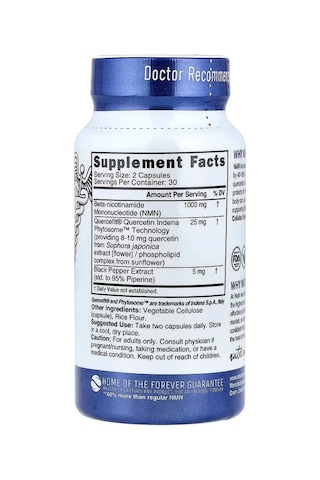 Nutri, Nmn+ Max Strength Nicotinamide Mononucleotide 60 Vegan Caps
