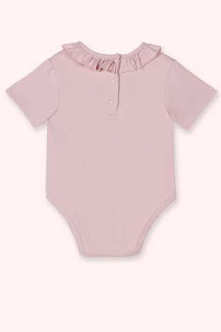 Panço Kız Çocuk Kısa Kollu Body Mavi Pembe