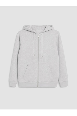 Lcw Everyday Beyaz Kalın Oversize Kadın Fermuarlı Sweatshirt