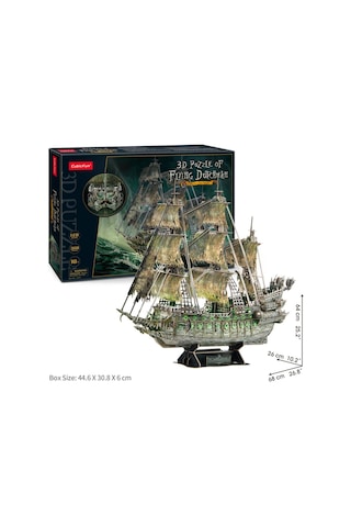Uçan Hollandalı Korsan Gemisi 3d Puzzle 360 Parça Led işık