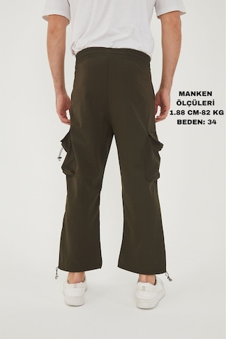 Camp Scoutland Camp550 Outdoor Tactical Kargo Cepli Ayarlanabilir Paçalı Oversize Erkek Jogger Yürüyüş Pantolonu Haki