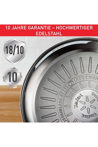 Tefal Infinite İndüksiyonlu Tava 30 Cm, Yapışmaz Kaplamalı Kızartma Tavası, İdeal Kızartma Sıcaklığında Termal Sinyal, Temizlemesi Kolay, Her Tür Sobaya Uygun, Birinci Sınıf Paslanmaz Çelik, H81507 Siyah