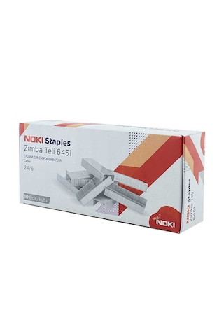 Noki 6451 Zımba Teli No:24/6 1000 Adet Beyaz 10 Adet