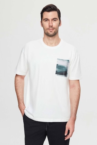 D's Damat Oversize Beyaz Baskılı %100 Pamuk T-shirt 2EC14ORT05210 Beyaz