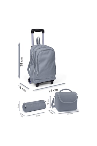 Coral High Kids Renkli Çizgili 3 Lü Okul Çanta Seti Set0123970 Çok Renkli