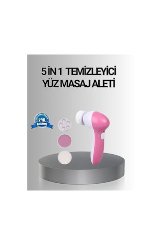 5 Başlıklı Yüz Masaj Aleti - Cilt Temizleme Peeling Siyah Nokta Ve Gözenek Bakımı