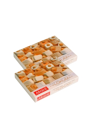Aktürk Lokum Sade Ve Beyaz Fındıklı 750 Gr X 2 Adet