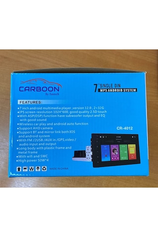 Carboon 4012 7'' Androıd Tofaş Serisi Video Destekli Bluetooth Wifi Usb Oto Teyp