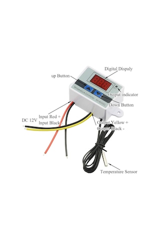Jeehugo Xh-w3001 Mikrobilgisayarlı Sıcaklık Kontrol Cihazı -50 C/+110 C Aralığı, Led Ekranlı, 1m Su Geçirmez Sensör, 110-220v, Isıtma/soğutma Modu
