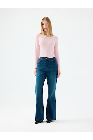 Slim Fit Kadın Tshirt U.kol Pembe