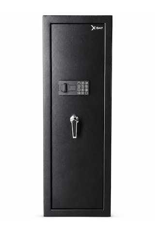 X-BAY XB-1450 Dijital Şifreli 5 Tufek Kapasiteli Çelik Tufek Kasası – Siyah