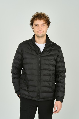 Allegro Erkek Hakim Yaka Fermuar Kapamalı Cep Detaylı Kapitone Şişme Mont 7360 Siyah Siyah