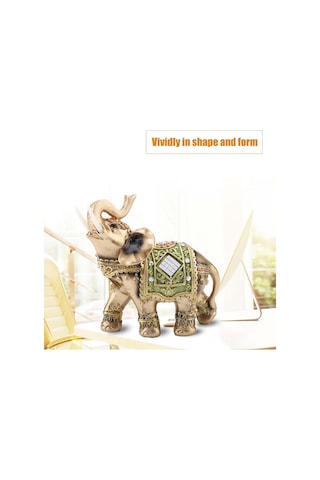 Kangvka Yeşil Orta Boy Reçine Fenerji Fillo Elefant Heykeli - Ev Ofis Dekorasyonu, Şans Ve Servet Simgesi, Hediye Özel