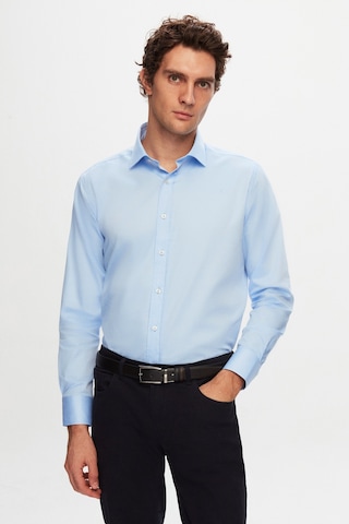 D'S Damat Ds Damat Regular Fit Mavi Düz Gömlek 5he02sg00299m 701