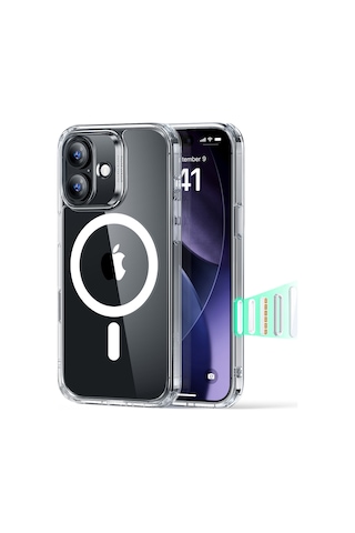 Esr Apple Uyumlu iPhone 17 Classic Hybrid Magsafe Kılıf - Kamera Kontrol Buton - Şeffaf Transparent