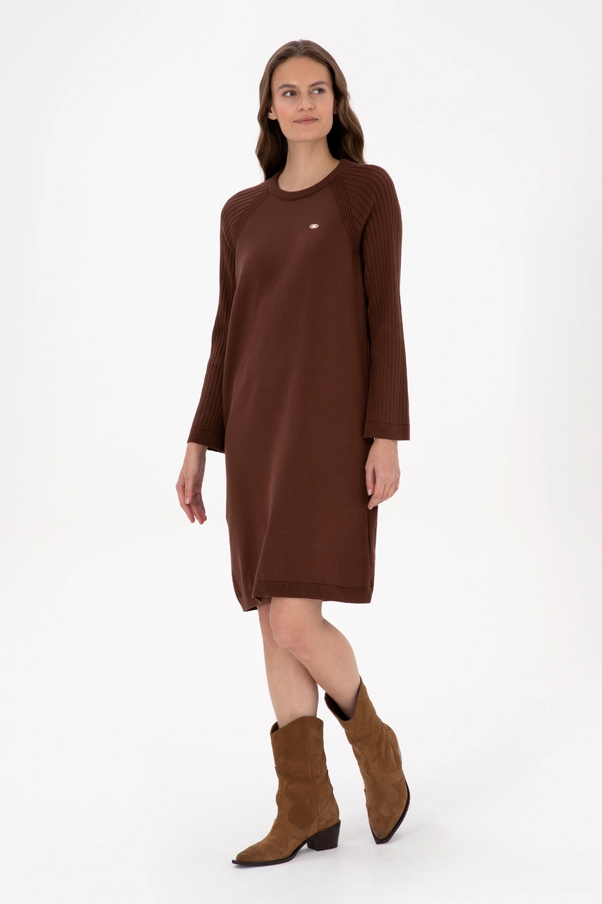 U.s. Polo Assn. Kadın Kahverengi Elbise Triko 50314732-vr029 Kahverengi
