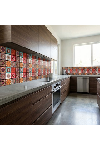 30x60 Cm Kendinden Yapışkanlı Duvar,banyo,tezgah Arası Kaplama Çok Renkli-24 Adet 9-2-30-24