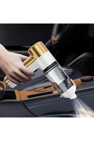 Fochsia White Golden 16000pa Yüksek Emiş Güçlü Kablosuz El Süpürgesi 100w Usb Şarjlı Ev Araç İçin Taşınabilir