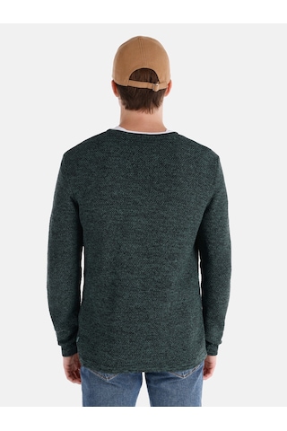 Colin's Colins Slim Fit Bisiklet Yaka Basic Yeşil Erkek Kazak Cl1065743 Yeşil