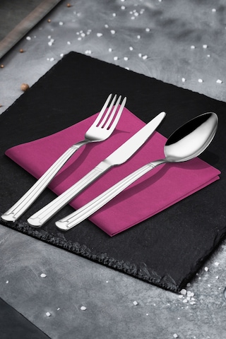 Yakamoz 36 Parça Çatal Kaşık Bıçak Takımı Gümüş