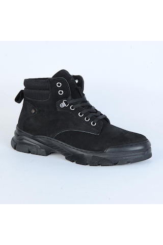 M.P 232-4254MR Siyah Deri Erkek Bot 001
