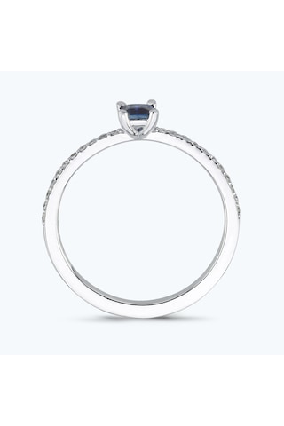 Altınbaş Pırlanta Safir Emerald Kesim Yüzük Mkm345s-14k