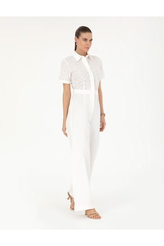 Pierre Cardin Kadın Ekru Tulum Dokuma 50284904-vr019 Ekru