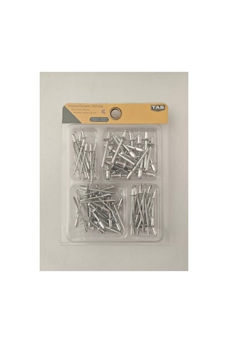 Tools Pop Perçin Kör Perçin Seti 4.8x6mm, 4.0x6mm, 3.2x6mm Ve 2.4x6mm Toplam 100 Adet